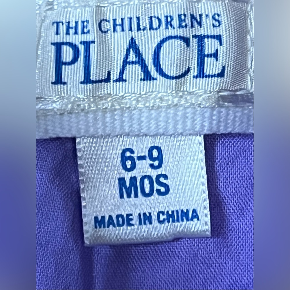 🌺5 for $15🌹 The Children’s Place 3-6 months color block purple green - Picture 4 of 5